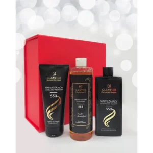 Gift Box z pudełkiem damski 553: szampon 553 + maska do włosów 553 + olejek pod prysznic 553 + pudełko-odp.Carolina Herrera Good Girl