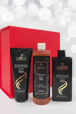 Gift Box z pudełkiem damski 553: szampon 553 + maska do włosów 553 + olejek pod prysznic 553 + pudełko-odp.Carolina Herrera Good Girl